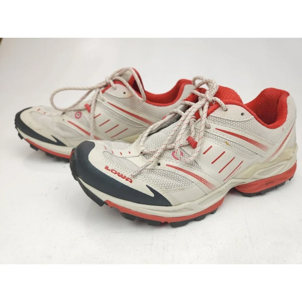 Lowa S-Cruise Mesh Hiking Walking Shoes Woman’s Size 9 Arch-Fit White Orange